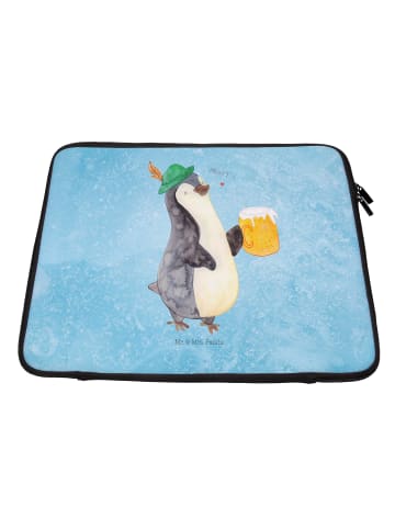 Mr. & Mrs. Panda Notebook Tasche Pinguin Bier ohne Spruch in Eisblau