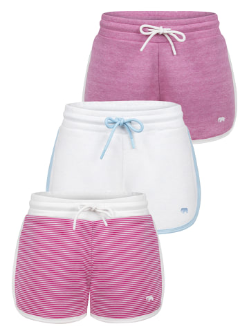 Felix Hardy Jogger Short in Fuchsia - Ecru - Pink