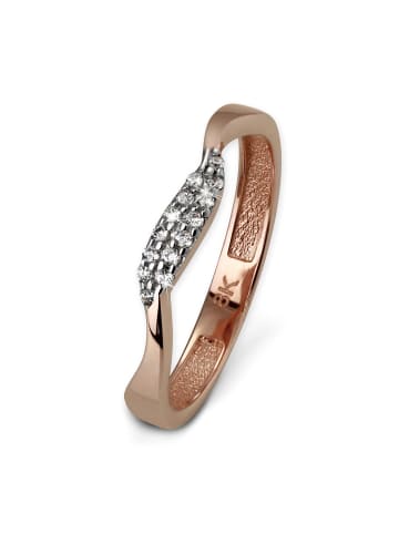 GoldDream 333 Rosegold - 8 Karat Damen Ringe Welle Fingerring  58 (18,5)