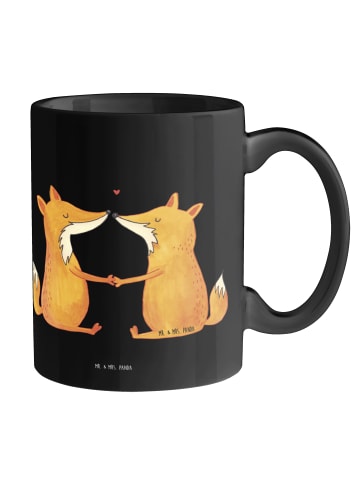 Mr. & Mrs. Panda Tasse Füchse Liebe ohne Spruch in Schwarz