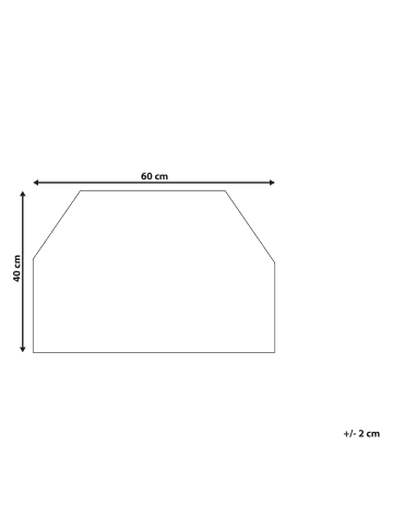 Beliani Fußmatte SELATNA in Naturfarben - (W) 40 x (L) 60 cm