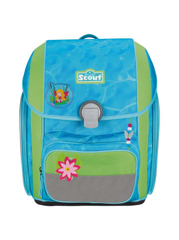 Scout Genius DIN - Schulranzen Set 4 tlg. mit Turnbeutel in Water Lily