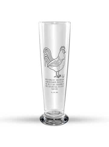 Mr. & Mrs. Panda Trinkglas Hahn Korn mit Spruch in Transparent