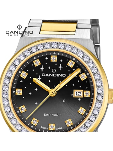 Candino Analog-Armbanduhr Candino Elegance silber, gold mittel (ca. 34mm)