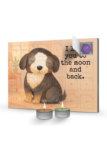 Mr. & Mrs. Panda Adventskalender Hund Entspannen Design mit Spruch in Weiß