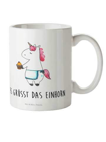 Mr. & Mrs. Panda Henkelbecher Einhorn Muffin mit Spruch in Weiß