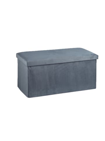relaxdays Sitzbank in Dunkelgrau - (B)77 x (H)38 x (T)39 cm