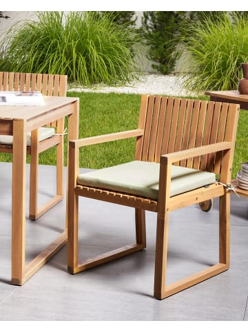 Beliani 4er-Set Esszimmerstuhl SASSARI PREMIUM in Braun/Grün