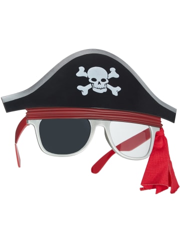 tectake Partybrille, auch Scherzbrille, in der Farbe schwarz/grau/rot