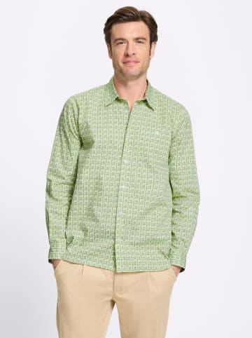 WITT WEIDEN Langarm-Hemd in eucalyptus-gemustert