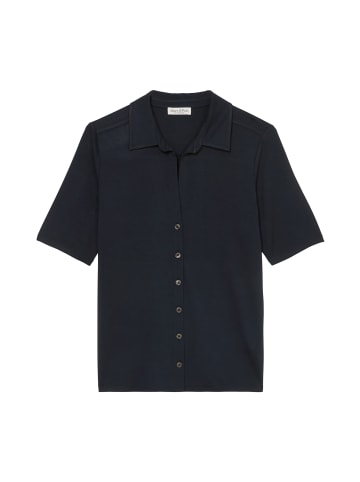 Marc O'Polo Kurzarm-Jerseybluse in deep blue sea