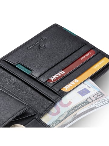 Roncato Monaco Geldbörse RFID Schutz Leder 9.5 cm in nero