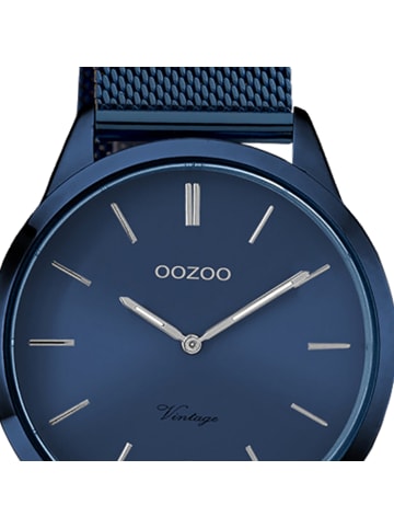 Oozoo Armbanduhr Oozoo Vintage Series dunkelblau mittel (ca. 38mm)