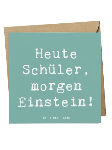 Mr. & Mrs. Panda Grußkarte Spruch Schulanfang Inspiration mit Sp... in Meeresbrise