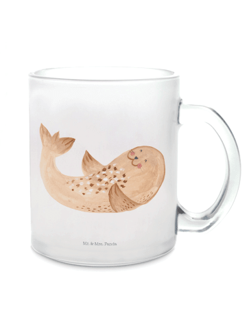 Mr. & Mrs. Panda Tasse Robbe Liegen ohne Spruch in Transparent