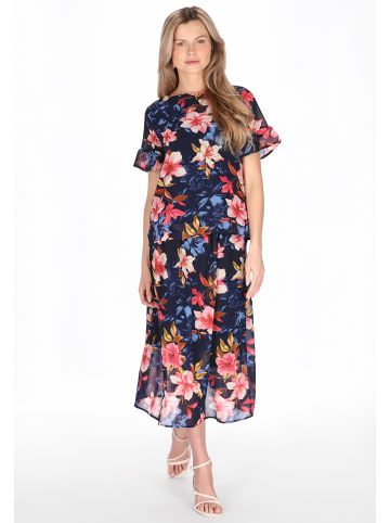 Usha Women Blouse in navy multicolor