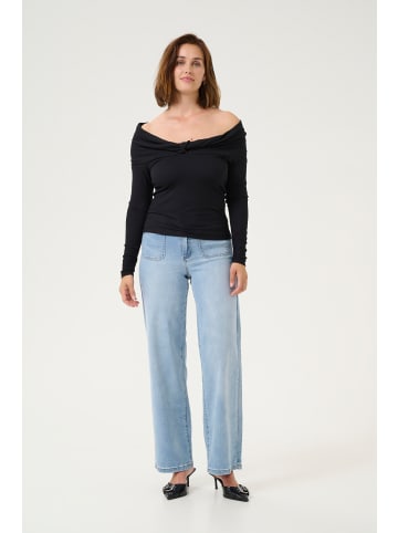 Kaffe T-shirt KAkayla Slim fit in Black Deep