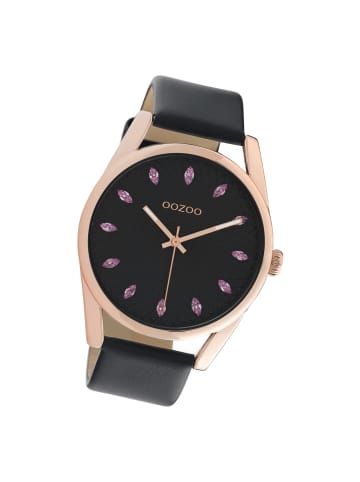 Oozoo Analog-Armbanduhr Oozoo Timepieces schwarz groß (ca. 45mm)
