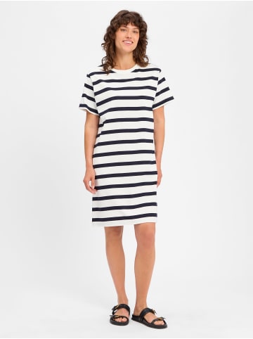 Marie Lund Kleid in ecru marine - 0001