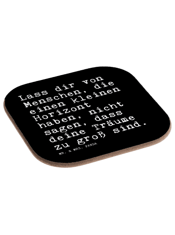 Mr. & Mrs. Panda Tischuntersetzer Lass dir von Menschen,... mit ... in Schwarz