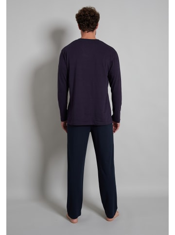 CECEBA Pyjama in lila-dunkel-Ringel