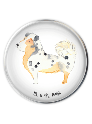 Mr. & Mrs. Panda Waschbecken Stöpsel Hund Australien Shepherd oh... in Weiß