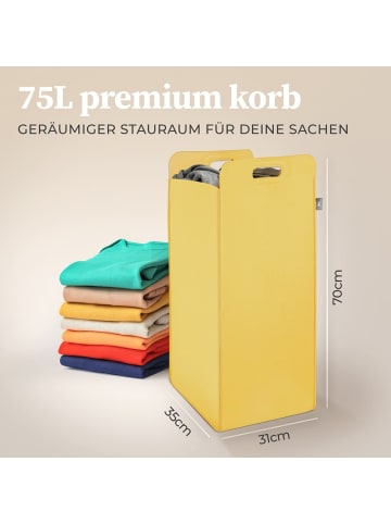 HENNEZ Wäschekorb Katy Filz 75l gelb  gelb