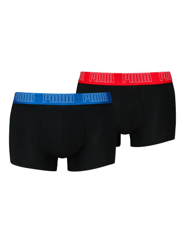 Puma Boxershort 2er Pack in Schwarz/Blau/Rot