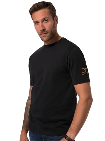 JP1880 Kurzarm T-Shirt in schwarz
