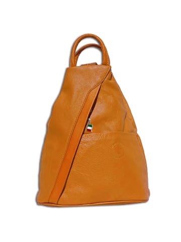 Florence Florence Cityrucksack, Schultertasche Leder braun, tan ca. 26cm