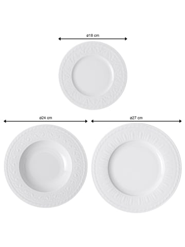 Villeroy & Boch 18er Set Teller-Set Cellini in weiß