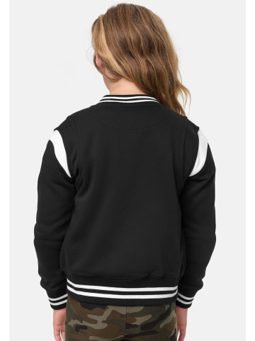 Urban Classics Urban Classics Damen Girls Inset College Sweat Jacket in black/white
