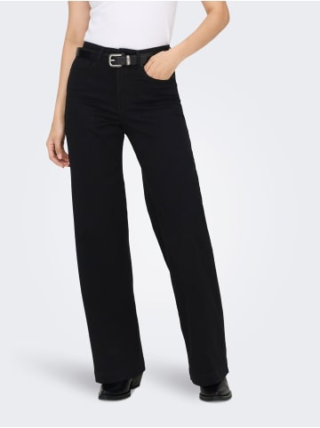 ONLY Jeans mit weitem Bein in Black Denim