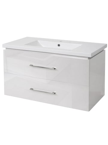 MCW Premium Waschbecken mit Unterschrank D16, Weiß