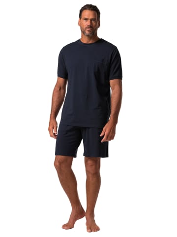 JP1880 Langer Schlafanzug in navy blau