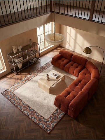 KADIMA DESIGN Teppich Wolle Handgetuftet BROK Floral Wohnzimmer Wohnlich in Natur