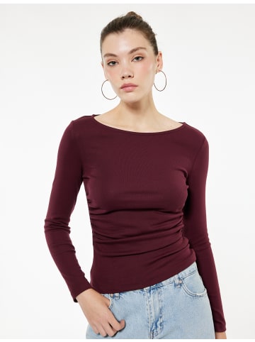 KOTON TSHIRT LS in Bordo