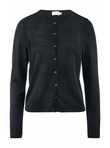 Hessnatur Strick Jacke in schwarz