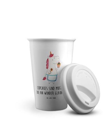 Mr. & Mrs. Panda To Go Becher Einhorn Küche mit Spruch in Weiß