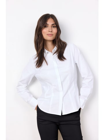 soyaconcept Taillierte Bluse mit klassischem Kragen in White