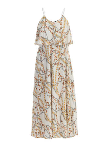 faina Maxikleid Mit Allover-Print in Weiss