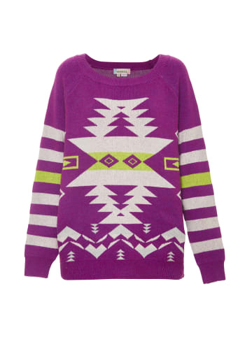 ebeeza Damen Pullover in LILA WOLLWEISS