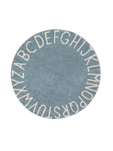 Lorena Canals Teppich   "Round ABC" in Beige/Vintage Blau - 150x150 cm