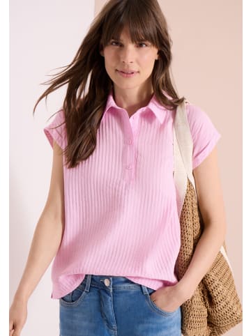 Cecil Solid Collar Bluse in Light Blush Rose