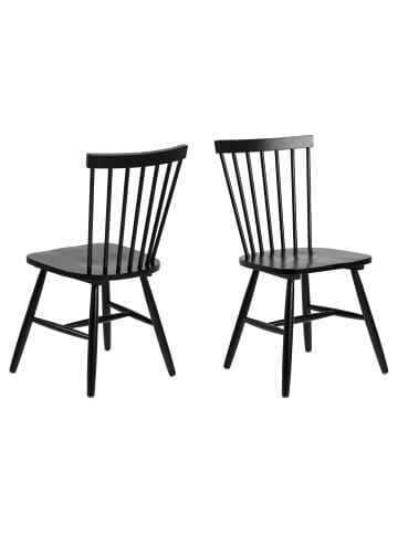ebuy24 Esszimmerstuhl Riano Schwarz 2er Set