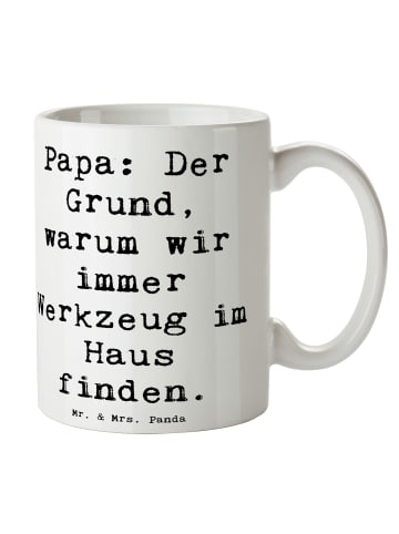 Mr. & Mrs. Panda Tasse Papa Werkzeug mit Spruch in Weiß