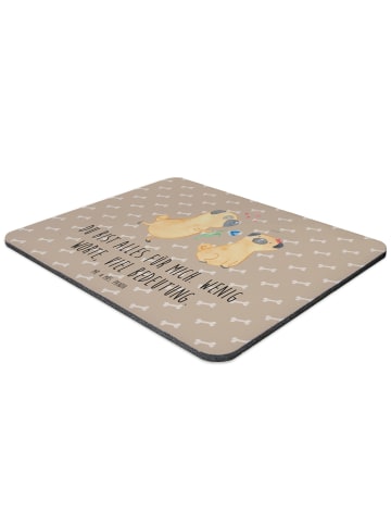 Mr. & Mrs. Panda Mousepad Mops Verliebt mit Spruch in Hundeglück