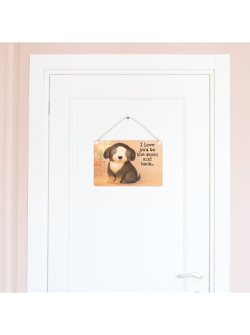 Mr. & Mrs. Panda Schild Hund Entspannen Design mit Spruch in Weiß