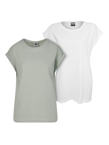 Urban Classics T-Shirt in frostmint+white