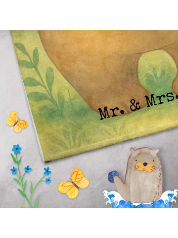 Mr. & Mrs. Panda Handtuch Bär Baby Design ohne Spruch in Weiß